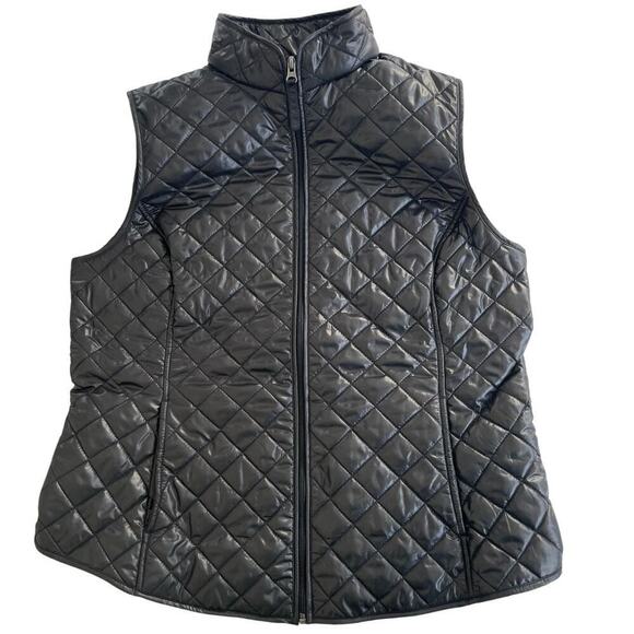 VAN HEUSEN PUFFER VEST MEN INSIDE POCKETS Sz L BLACK MOCK NECK COZZY VERSATILE - Picture 14 of 16